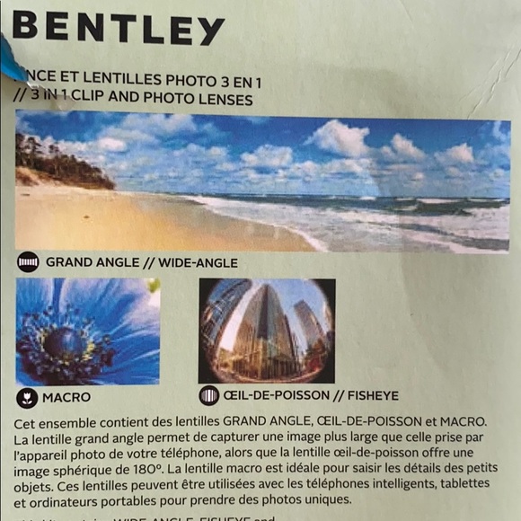 3 in 1 clip and Photos Lenses - Bentley - Picture 3 of 5